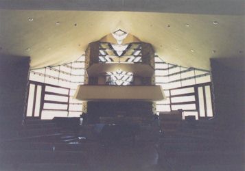マジソン（ＵＳＡ）ユニタリアン教会　内部　1994年撮影
