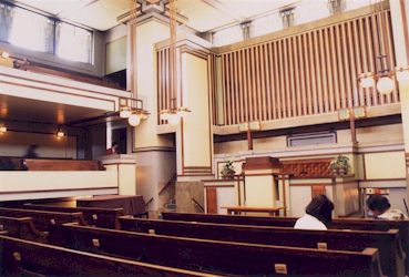 シカゴ（ＵＳＡ）ユニテイ教会　内部　1994年撮影